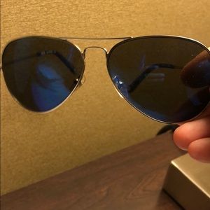 Blue mirrored aviator Michael kors sunglasses